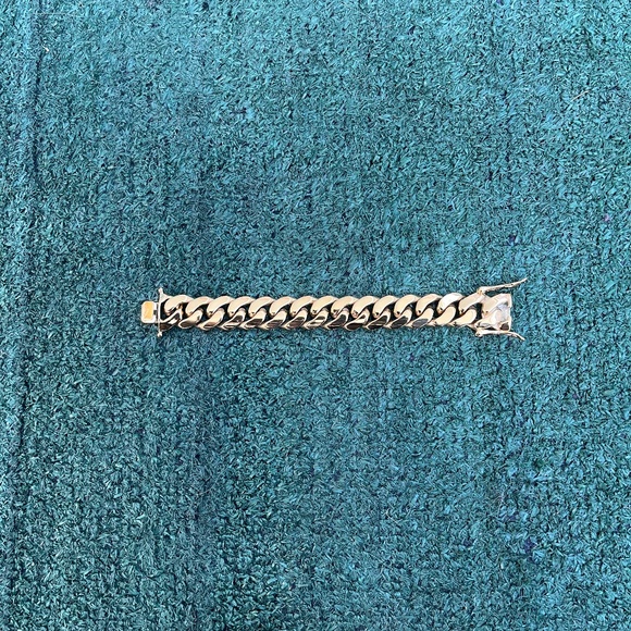 Gold cuban link bracelet - Picture 1 of 6